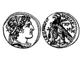 Coin of Alexander Balas, a pretended son of Antiochus Epiphanes.